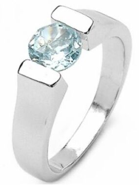 Stunning Womens
Sterling Silver 1.10 CTW
Swiss Blue Topaz Size 7
Designer Ring